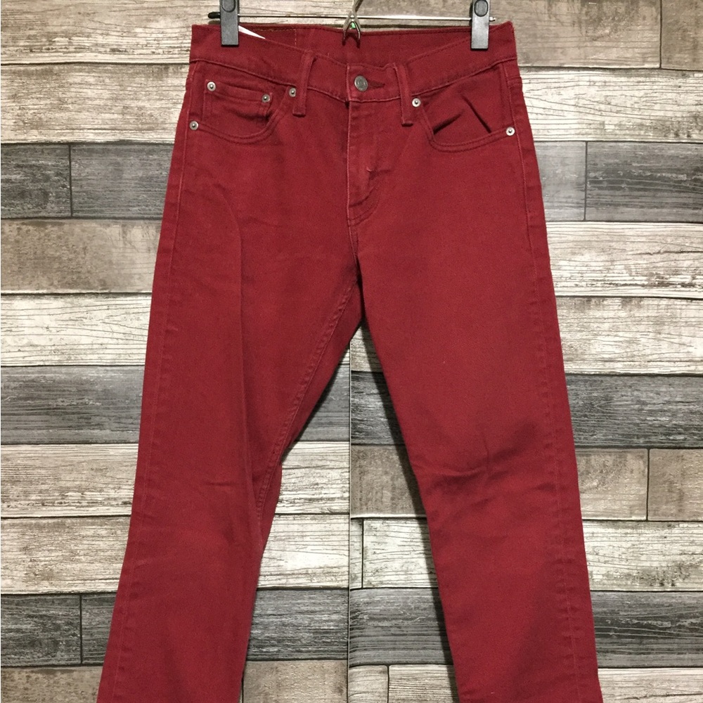 Levi’s 511 Slim Jeans Men’s 29x32 Red Denim Stretch Casual - Picture 6 of 10